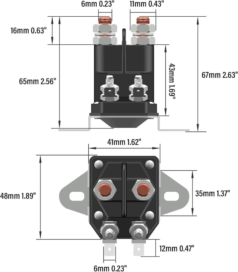 JTAREA 117-1197 784-1221-210 Starter Solenoid Replaces for Toro Timecutter ss4225 Exmark Lawn Mower E513075 1-513075 104-3189 212655 47-1910 28-4210 - Image 2